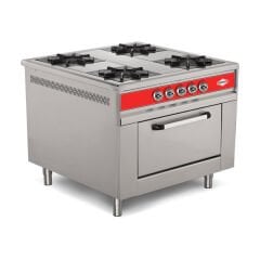 Empero -  EMP.9KG.021 - Gazlı Kuzine Fırınlı 4 Brülörlü