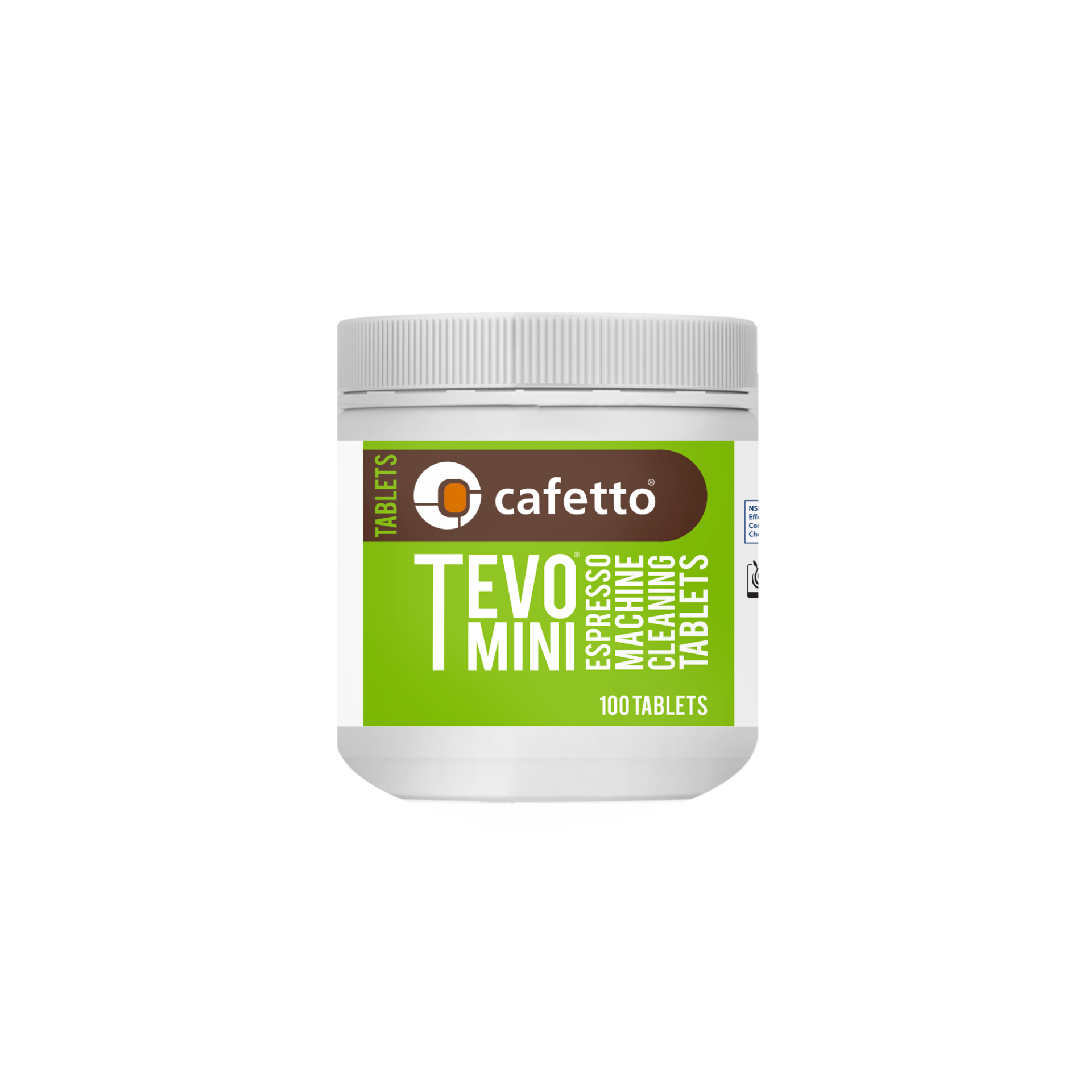 Cafetto - TEVO MINI - Espresso makinesi temizlik tabletleri (100 Tablet /12 Adet )