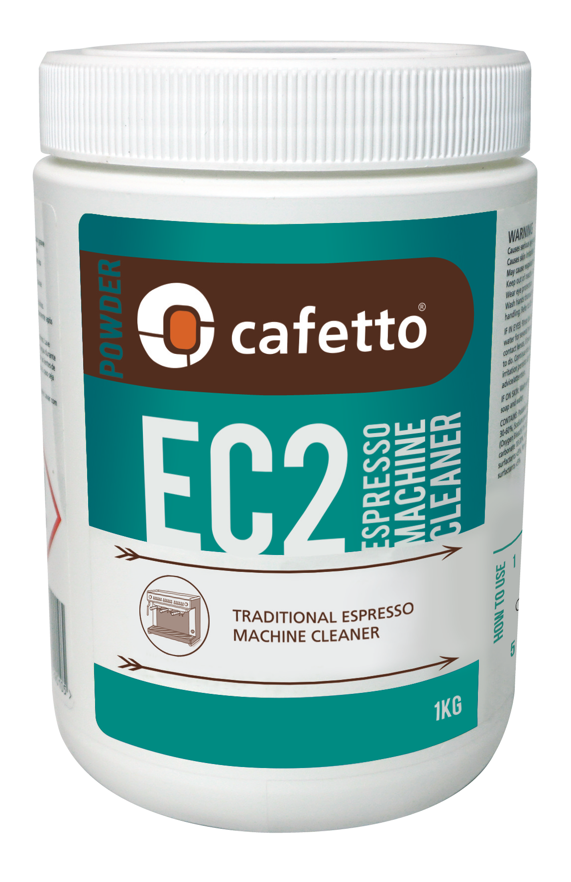 Cafetto - EC2 - Espresso makinesi temizleme tozu (1kg / 12Adet)