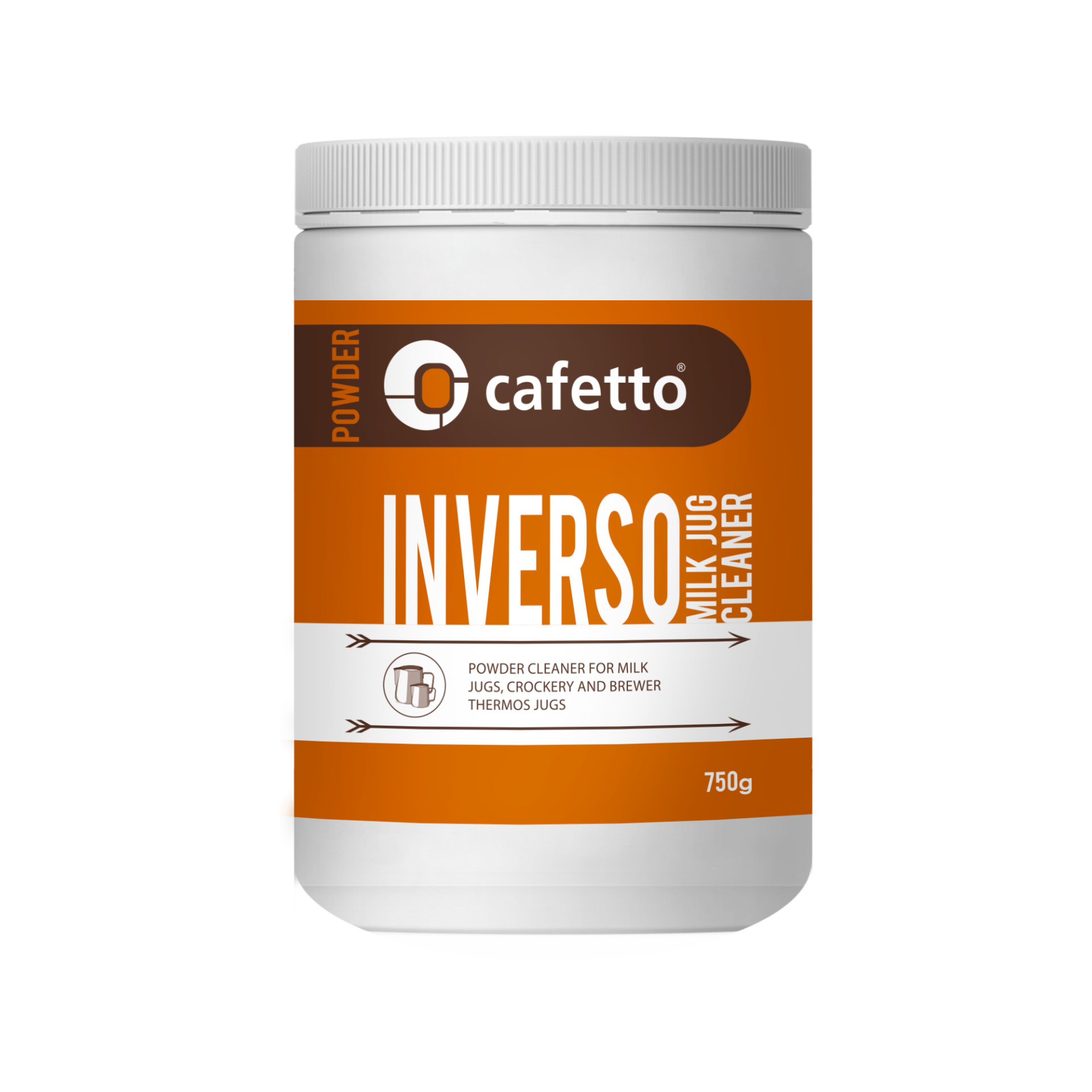 Cafetto - Inverso - Süt sürahisi ve çanak çömlek temizleyicisi (750g / 12 Adet)