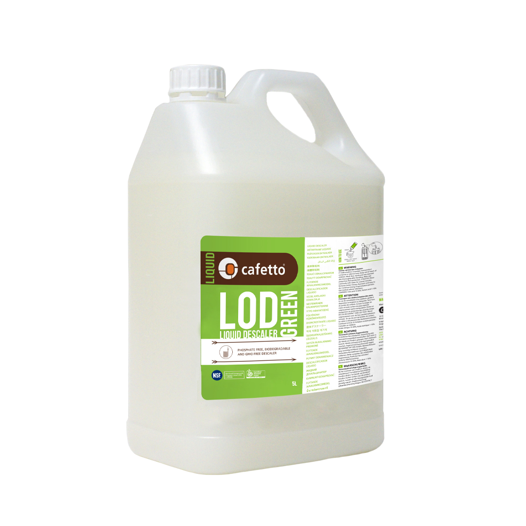 Cafetto - LOD® Green – Çevre dostu sıvı kireç çözücü (5 Litre / 2 Adet)