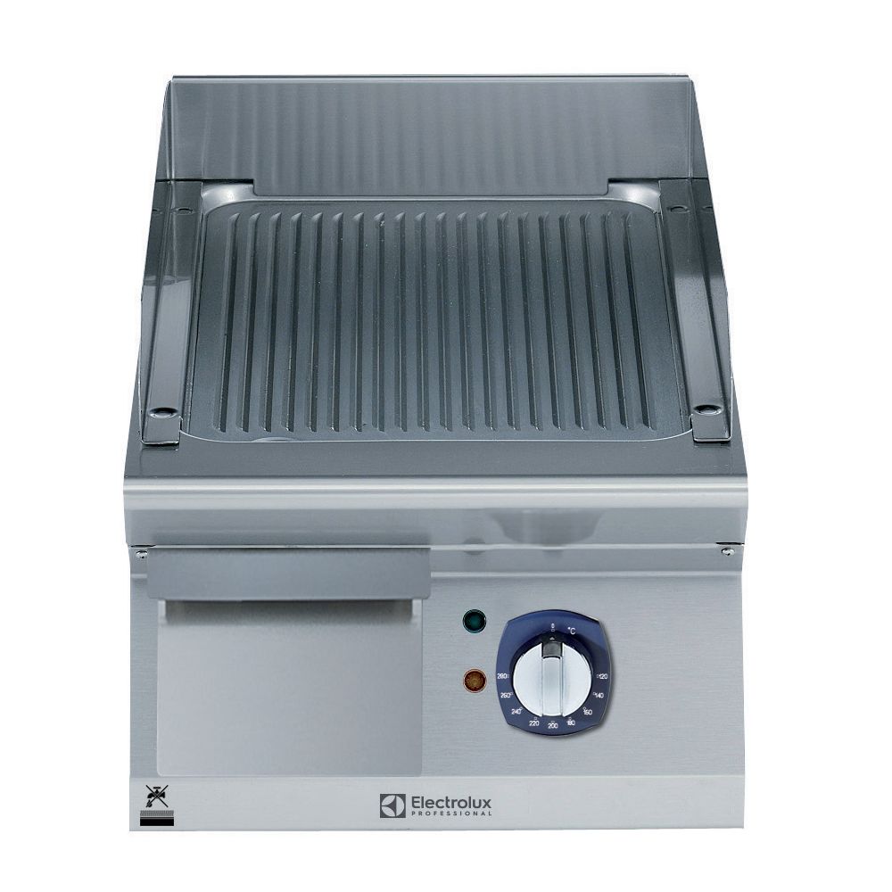 Setüstü Elektrikli Izgaralar - 700XP 400mm Elektrikli Izgara Üstü, Yivli Fırçalanmış Krom Plaka (371332)