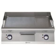 Electrolux - Setüstü Elektrikli Izgaralar - 700XP 800mm Elektrikli Izgara Üstü, Düz ve Yivli Fırçalanmış Krom Plaka (371347)