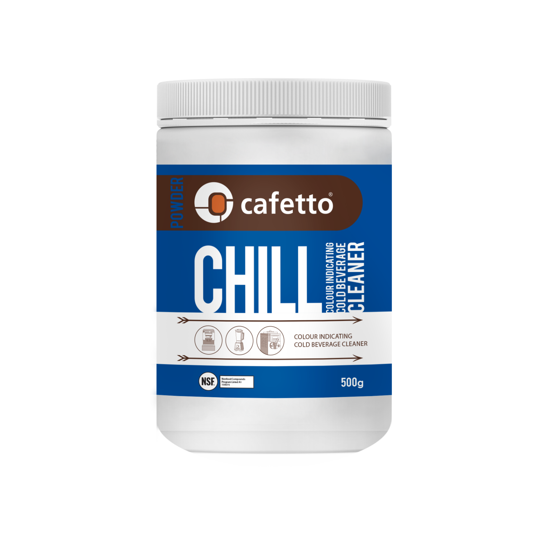 Cafetto - Chill – Renk göstergeli soğuk içecek makinesi temizleyici (500g / 12 Adet)