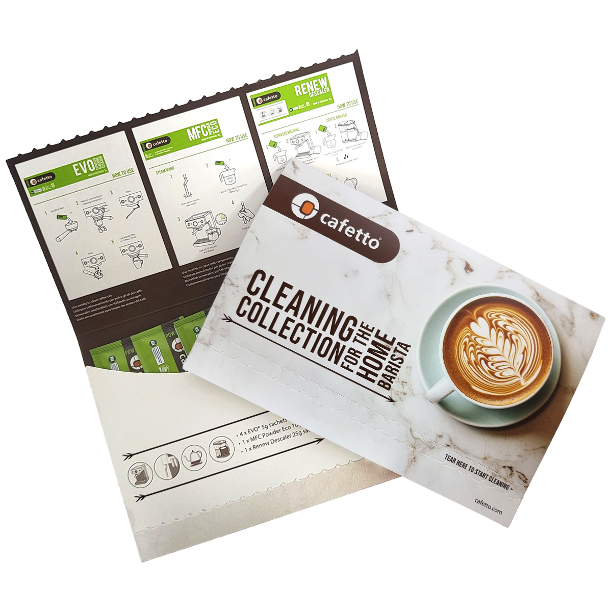 Cafetto - Cleaning Collection - Espresso makinesi temizleme tabletleri (45 kit)