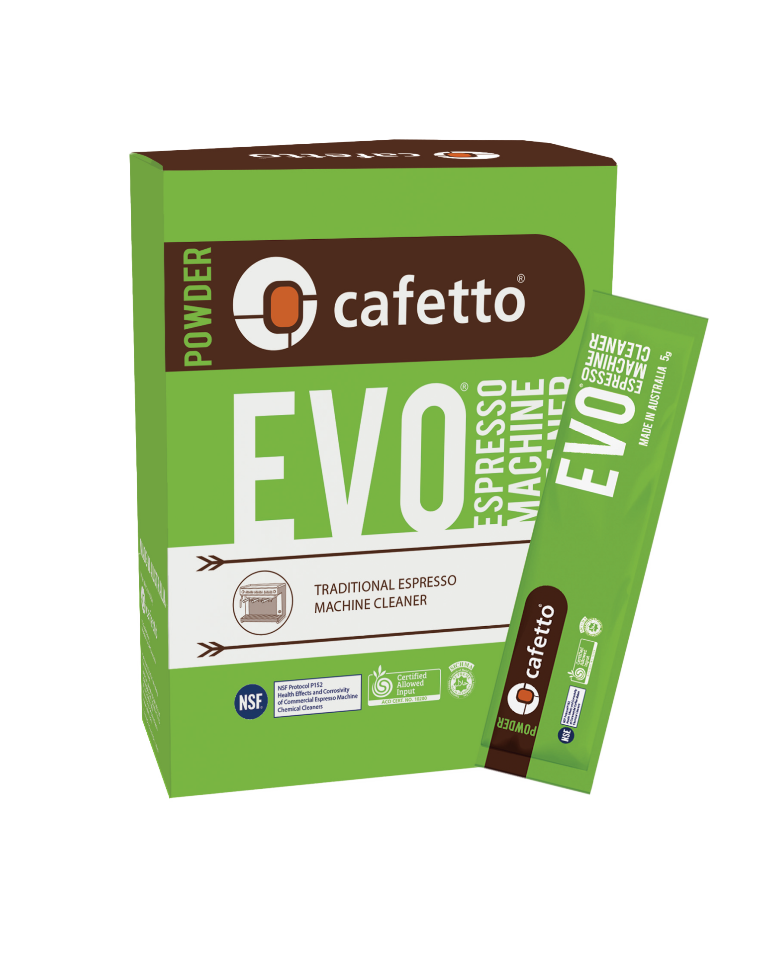 Cafetto - EVO® - Espresso Makinesi Temizleyici (Tek kullanımlık paketler) (12 x 5g /12 Adet)