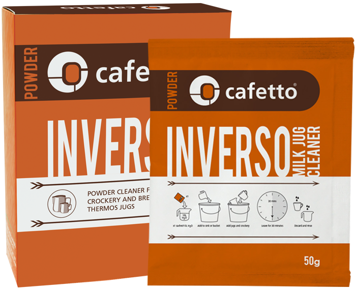 Cafetto - Inverso - Süt sürahisi temizleme tozu (Tek kullanımlık paketler) (3 x 50g /12 Adet)