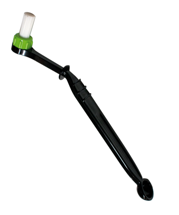Cafetto - Swivel Head Cleaning Brush - Döner başlıklı grup başlığı temizlik fırçası (25 Adet siyah ve yeşil)