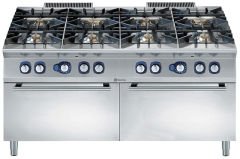 Gazlı Kuzineler - 8 BRÜLÖRLÜ GAZLI OCAK + 2 FIRIN 1600 MM (391017)
