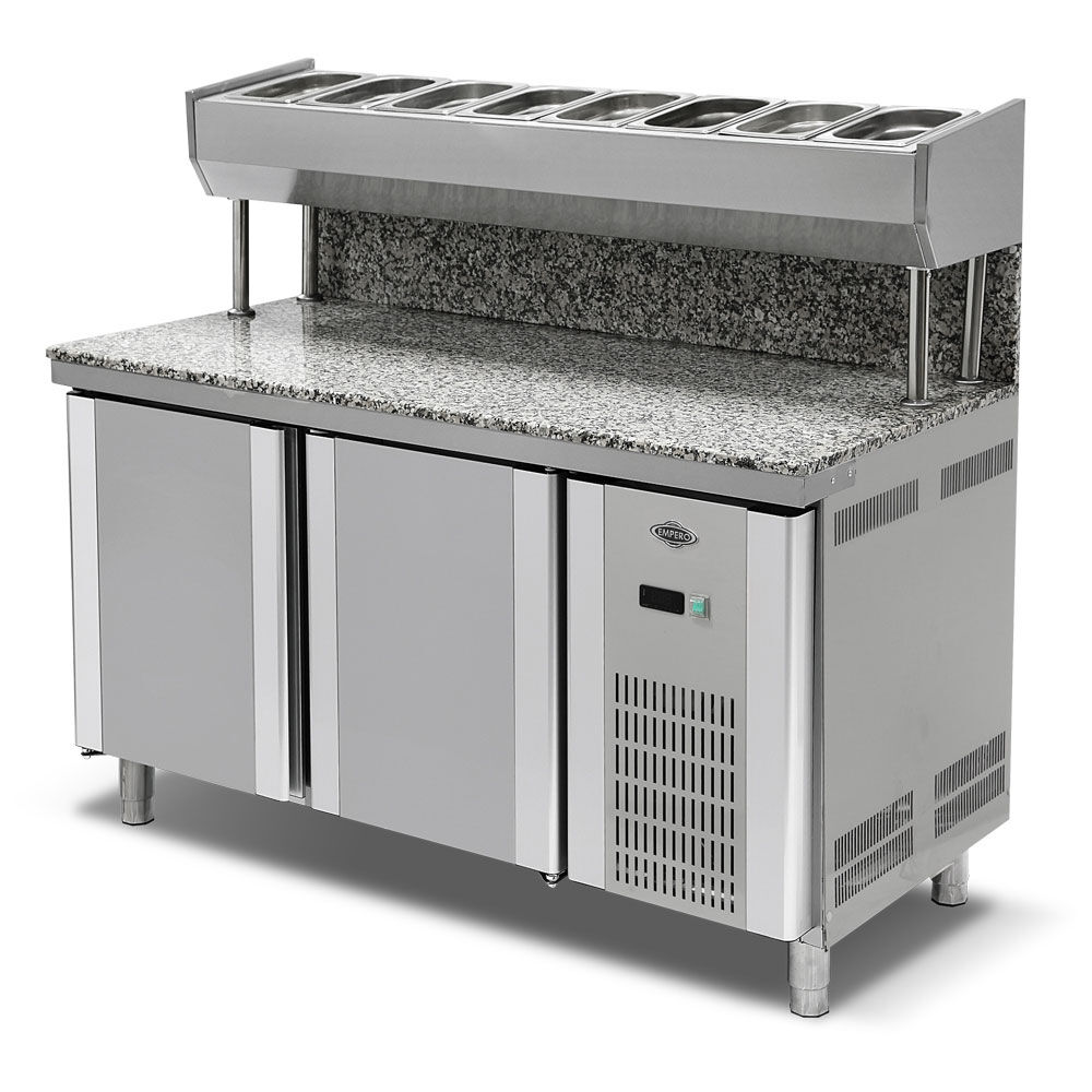 Empero -  EMP.150.80.01-PSYG -  Granitli Pizza ve Salata Buzdolabı 2 Kapılı