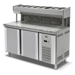 Empero -  EMP.150.80.01-PSYG -  Granitli Pizza ve Salata Buzdolabı 2 Kapılı