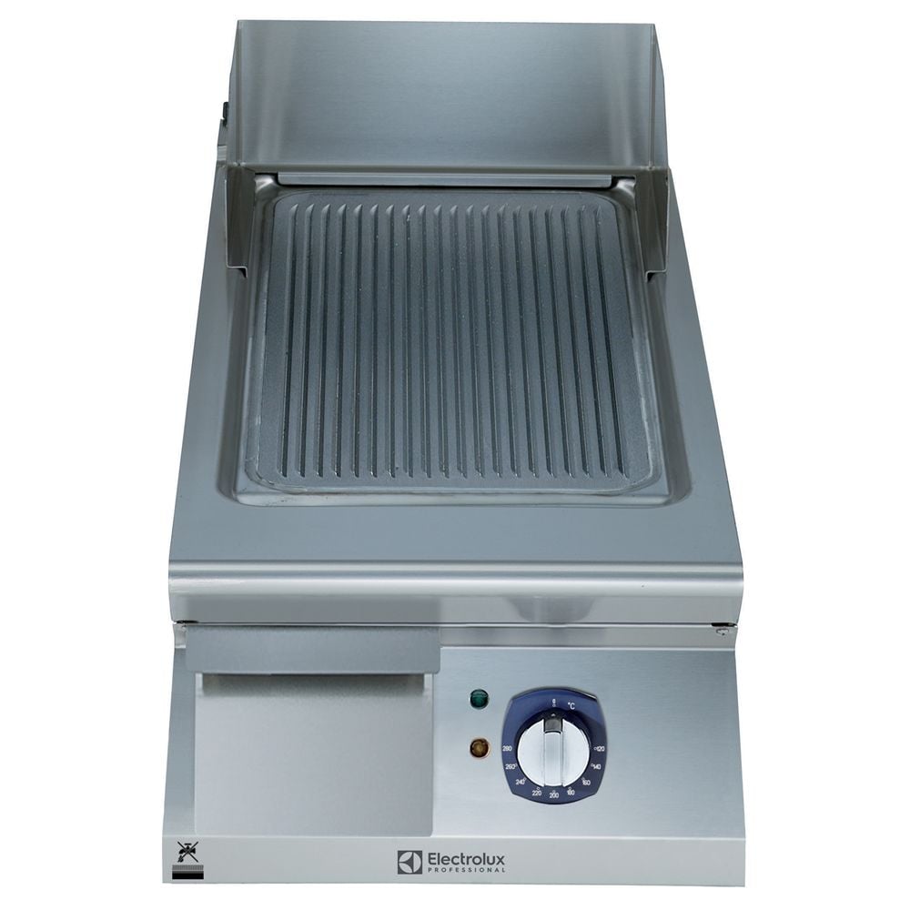 Elektrikli Set Üstü Izgara 900XP 400mm , Yivli Fırçalanmış Krom Plaka (391356)