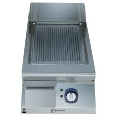 Elektrikli Set Üstü Izgara 900XP 400mm , Yivli Fırçalanmış Krom Plaka (391356)