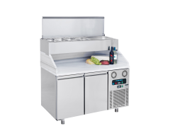 Frenox -  CGN2-YM-MR - Salata Pizza Hazırlık Mermer Tabla Makeup Yüksek Garnitürlük  +2 °C / +8 °C   140*70*134 cm