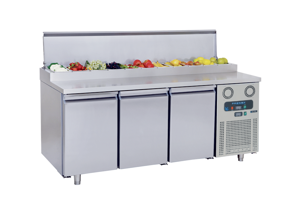 Frenox  -  MGA3-04 - Salata Pizza Hazırlık Makeup Tezgaha Monte +2 / +8 °C  186 5*70*97 cm