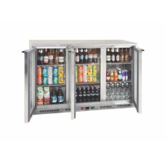 Frenox -  SS350-R290 -  Bar Buzdolabı Paslanmaz Gövde +2°C/+12°C  138*50*91 cm Çarpma Kapılı