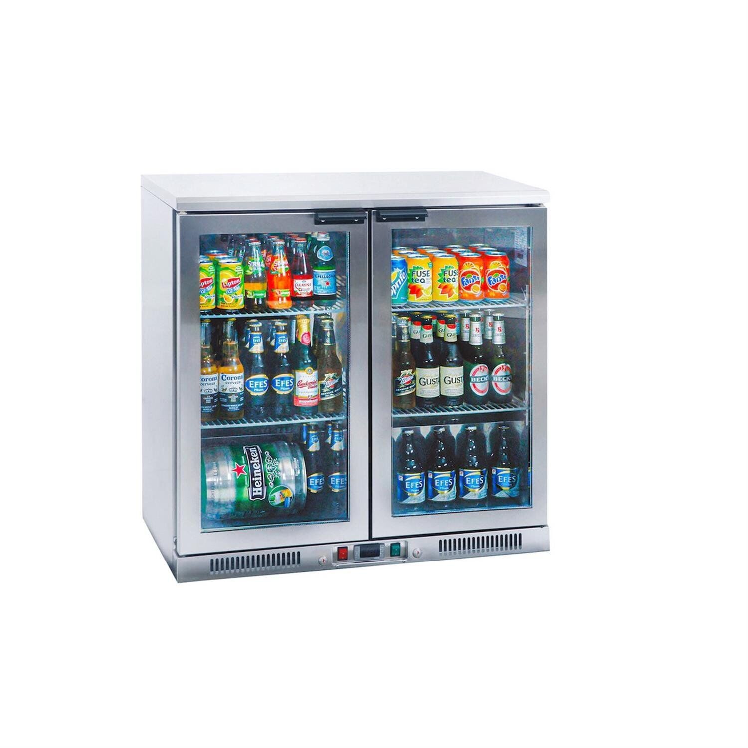 Frenox -  SS250-R290 - Bar Buzdolabı Paslanmaz Gövde  +2°C/+12°C  92*50*91 cm Çarpma Kapılı