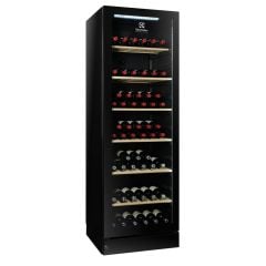 Dijital Dolaplar 1 Cam Kapılı Şarap Buzdolabı, 170 şişe, siyah, değişken hızlı kompresörlü (720010)